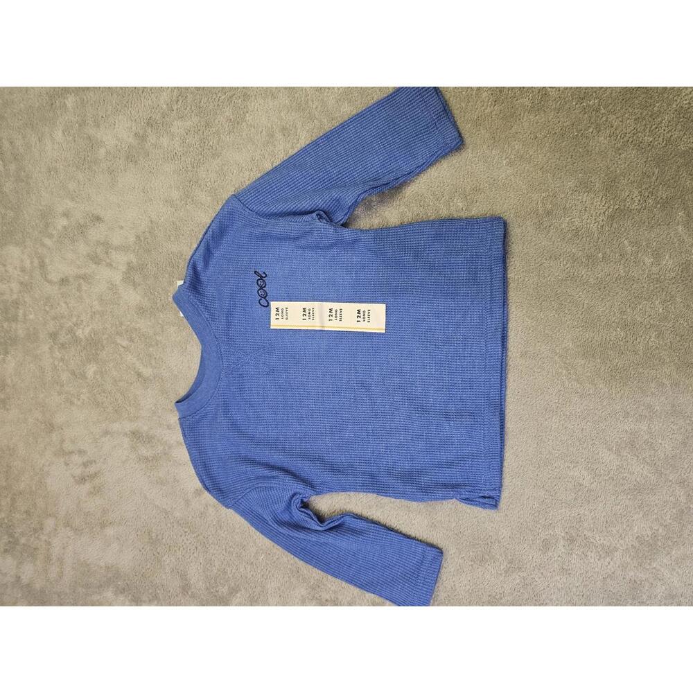 New Cat And Jack 12m Long Sleeve Textured Shirt Blue